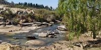 The Ash River in the first week of the stoppage of the Lesotho Highlands Water Project. The Ash River runs into the Liebenbergsvlei River, which supplies several Free State communities with water. (Photo: Sean Christie)