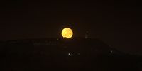 Almost Full Moon (98%!) Set over Northcliff Johannesburg. Image: Roger Alan Lee @rogeralanlee