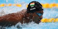 TOKYO, JAPAN - JULY 26: Sajan Prakash of Team India competes in heat two of the Men's 200m Butterfly on day three of the Tokyo 2020 Olympic Games at Tokyo Aquatics Centre on July 26, 2021 in Tokyo, Japan. (Photo by Maddie Meyer/Getty Images)