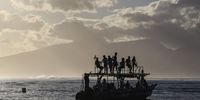 Spectators during the Men first round of the Surfing competitions in the Paris 2024 Olympic Games, in Teahupo'o, Tahiti, 28 July 2024.  EPA-EFE/FAZRY ISMAIL