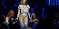 US singer Jennifer Lopez performs during a concert as part of her 'Up All Night Live Tour' at the MVM Dome in Budapest, Hungary, 20 July 2025 (issued 21 July 2025).  EPA/PETER LAKATOS HUNGARY OUT