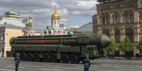 A Russian Yars intercontinental ballistic missile launcher drives during a Victory Day military parade on Red Square in Moscow, Russia, 09 May 2023. Russia marks the 78th anniversary of the victory in World War II over Nazi Germany and its allies. The Soviet Union lost 27 million people in the war.  EPA-EFE/STRINGER