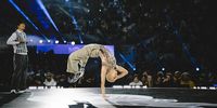 PARIS, FRANCE - OCTOBER 21: Maia competes against Yasmin during the Red Bull BC One World Final Paris at Roland Garros on October 21, 2023 in Paris, France. The famous tennis venue was transformed to one of the biggest international breaking stages to host the 20th edition of the Red Bull BC One World Final. Breaking, a style of dance that originated in the United States in the 1970s, will make its Olympic debut at the Paris 2024 Olympic Games. (Photo by Pauline Ballet/Getty Images)