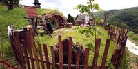 A Hobbit house in the village of Rakova Noga, near Kresevo, Bosnia and Herzegovina, 13 June 2023. Marija Milicevic, a geological and mining engineer, and her three sisters, Vedrana, Milijana  and Valentina have built the tourist resort 'Hobbiton', based on the film series 'The Lord of the Rings' and represents a new tourist attraction in Bosnia and Herzegovina. The Milicevic sisters used natural materials for the construction of the Hobbit houses, which are also environmentally friendly. Tourists from the region and other European countries have already started visiting the village.  EPA-EFE/FEHIM DEMIR