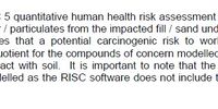 Geomeasure’s summary of the potential health risks to workers.