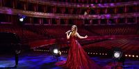 LONDON, ENGLAND - MAY 07: Katherine Jenkins performs during a behind-closed-doors concert commemorating VE Day at Royal Albert Hall on May 07, 2020 in London, England. Friday 8 May 2020 marks 75 years since Victory in Europe (VE) Day, the end of the Second World War in Europe. The performance can be watched from 18:00 BST on Friday 8 May 2020 on the Royal Albert Hall’s YouTube channel. (Photo by Gareth Cattermole/Getty Images for ABA)