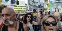 Animal rights activists hold a placard reading 'You can't collect, you can't imprison, you can't kill' and shout slogans during a protest against a proposed government plan to euthanize strays amid a growing dog population in Istanbul, Turkey, 20 July 2024. A Turkish parliamentary commission convened on 17 July to discuss a bill aimed at managing the country's large stray dog population. Animal advocates are concerned that the bill could lead to widespread culling of the animals. The discussions have been postponed until  22 July 2024. The plan involves relocating stray dogs to kennels, where they can be adopted within 30 days. However, dogs without owners after a month would be euthanized to make space as the 250 animal shelters in Turkey have a combined capacity of 90,000 animals.  EPA-EFE/ERDEM SAHIN