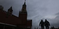 Russian policemen walk at the Red Square outside the Kremlin during a cloudy day in Moscow, Russia, 20 November 2024.  EPA-EFE/MAXIM SHIPENKOV