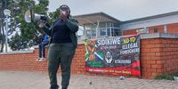 Convenor of the Sidikiwe Action Group, Baxolise Noqekwa, tried to rally the residents of Motherwell to protest against foreign nationals outside court on Monday, 8 June. 