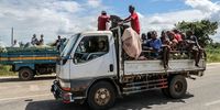 A van with volunteers carrying supplies to Palma, Cabo Delgado, Mozambique, on 9 April 2021. (Photo: EPA-EFE / JOAO RELVAS)