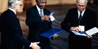 Nelson Mandela and F.W. de Klerk,Nobel Peace Prize