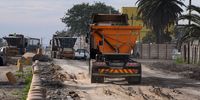  A manganese truck drives on the damaged roads in  Markman Industrial Area, Nelson Mandela  Bay