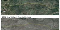 Two aerial views from 2012 and 2022 showing the recent ribbon development of new homes along the N2 between Dimbaza and King Williams Town. (Photo: ACC)