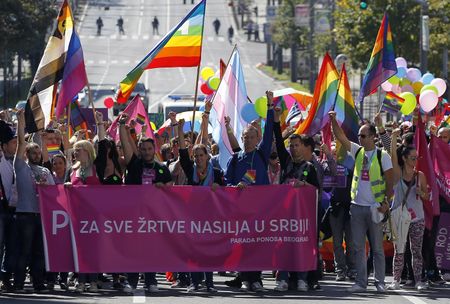 Thousands march in Belgrade against planned Gay Pride parade