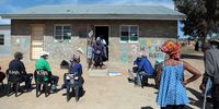 People wait to vote at Khanya pre school in New Rest village in Sterkspruit, situated in the Joe Gqabi District Municipality in the Eastern Cape on Monday 1 November 2021. South African citizens are voting in the local government elections. (Photo: Felix Dlangamandla/Daily Maverick)