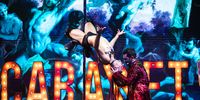 Actors perform in 'Dark Cabaret' during the Halloween season at the Madrid Amusement Park on October 08, 2023 in Madrid, Spain. The Madrid Amusement Park celebrates Halloween from September 30 to November 1.  (Photo by David Benito/Getty Images)