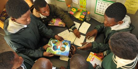 Inside a cold container in Nelson Mandela Bay, ‘Preposition Bear’ and ‘Granny Squad’ are on duty to help children read