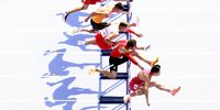  Athletes compete in a Men 110m Hurdles Repechage heat of the Athletics competitions in the Paris 2024 Olympic Games, at the Stade de France stadium in Saint Denis, France, 06 August 2024.  EPA-EFE/ANNA SZILAGYI