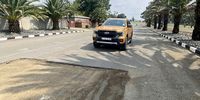 Everest Wildtrak in Bethlehem in the Free State.<br>The Daily Maverick's election road trip is checking national infrastructure.  This is a municipal road in Bethlehem in the Free State.<br>(Photo: Ferial Haffajee)