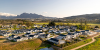 Aerial view of estate:<br>A peaceful, secure lifestyle estate nestled in the heart of the Cape Winelands.