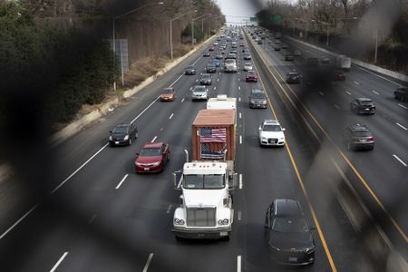 'People's Convoy' truck protest targets Washington, slows traffic