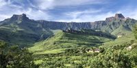 This cellphone photo of the spectacular Amphitheatre at Royal Natal National Park (Drakensberg), was taken on Monday morning, 1 Feb. 2021.<br>Leonie Fouche