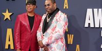 Busta Rhymes (R) and guest attend the BET Awards 2023 at Microsoft Theater on June 25, 2023 in Los Angeles, California. (Photo by Bennett Raglin/Getty Images for BET)