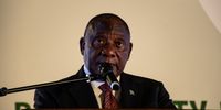 President Cyril Ramaphosa addresses at the Biodiversity Economy and Investment Indaba at the Birchwood Hotel and Conference Centre in Boksburg. (Photo: Julia Evans)