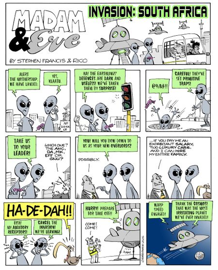 There's an Alien on My Stoep
