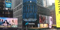 Four SA Nobel Laureates showcased in Times Square on 19 September as part of the Wits. For Good campaign. Source: Wits University