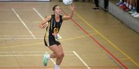 Nichole Taljaard of Cape Winelands in action against Nelson Mandela Bay in the final during day 6 of the National Netball Championships at DF Malan High School on 11 December, 2021 in Cape Town, South Africa. (Photo: Reg Caldecott/Gallo Images)