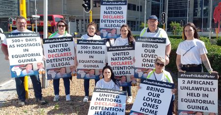 Families of jailed engineers in Equatorial Guinea stage Cape Town protest against 634-day incarceration