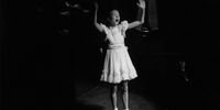 1st November 1948:  Julie Andrews as a child singer, performing on stage at the Palladium during a Royal Command Performance.  (Photo by Keystone/Hulton Archive/Getty Images)