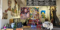 Uncle Merv’s coffee shop in Maboneng, Johannesburg, serves coffee with a side of art. (Photo: Naomi Campbell)<br>