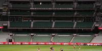 General view of players in action during the AFL Australian rules football match between Richmond Tigers and Carlton Blues at the MCG in Melbourne, Australia, 19 March 2020. AFL CEO Gillon McLachlan on 18 March 2020 confirmed that the 2020 AFL season will be played as planned despite the pandemic COVID-19 disease caused by the SARS-CoV-2 coronavirus.  EPA-EFE/MICHAEL DODGE AUSTRALIA AND NEW ZEALAND OUT