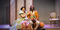Brittany Smith as Rosina and Innocent Masuku as Count Almaviva in The Barber of Seville. (Photo: Kim Stevens)