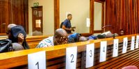 The eight former officers of Deputy President Paul Mashatile's VIP protection unit appear at the Randburg Magistrate’s Court on February 03, 2025 in Randburg, South Africa. The  former VIP Presidential Protectors Unit officers  are charged with a number of offences, including assault, pointing a handgun, reckless and negligent driving, and malicious damage to property. (Photo: Gallo Images / Sharon Seretlo)