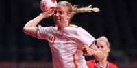 TOKYO, JAPAN - JULY 31: Danick Snelder of Team Netherlands shoots at goal during the Women's Preliminary Round Group A handball match between Norway and Netherlands on day eight of the Tokyo 2020 Olympic Games at Yoyogi National Stadium on July 31, 2021 in Tokyo, Japan. (Photo by Dean Mouhtaropoulos/Getty Images)