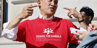David Chiu, a San Francisco City Attorney, who was a criminal prosecutor with Vice-President Kamala Harris 26 years ago before she ran for office, talks with reporters during a rally in support of Kamala Harris for President in front of San Francisco City Hall, in San Francisco, California, USA, 22 July 2024. Chiu started 'Asians For Kamala' when Harris started in politics in San Francisco. US President Joe Biden announced on 21 July he would not seek re-election and endorsed Vice President Harris to be the Democratic Party's new nominee for the US elections in November 2024.  EPA-EFE/JOHN G. MABANGLO