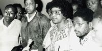 Winnie Madikizela-Mandela with Mpho Motjuoadi, Chris Hani and Joachim Ribiero de Sousa. (Photo by Gallo Images/Media24 Archives)