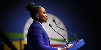 Mpho Phalatse address the delegates at the Democratic Alliance Federal Conference held at Gallagher Convention Centre in Midrand on 1 April 2023. (Photo: Felix Dlangamandla)