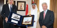 From left: Tantum with Bahrain’s interior minister and Alan Duncan. (Photo: BNA)