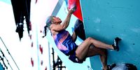  Miho Nonaka of Japan competes in the Women's Boulder &amp; Lead Semifinal of the Sport Climbing competitions in the Paris 2024 Olympic Games, at the Le Bourget Sport Climbing Venue in Le Bourget, France, 06 August 2024.  EPA-EFE/DANIEL IRUNGU