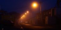 Gleniffer Street, off Koeberg Rd, at dawn on a misty morning.