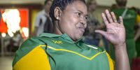 Zanele Situ of the SA Paralympic team during the 2016 Rio Paralympics Team SA Farewell at OR Tambo International Airport on 31 August 2016 in Johannesburg, South Africa. (Photo: Sydney Seshibedi / Gallo Images)