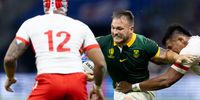 Andre Esterhuizen of South Africa in action during the Rugby World Cup 2023 Pool B match against Tonga. (Photo: Juan Jose Gasparini / Gallo Images)