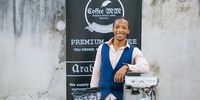 Mhlengi Ngcobo, founder of CoffeeMM in Stellenbosch, has had an impact not only on the coffee market, but also the South African and local economy. (Photos: Supplied)<br>
