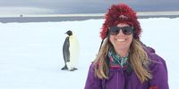 Dr Sandy Thomalla,  principal scientist of the CSIR Southern Ocean Carbon and Climate Observatory (SOCCO) braves the chill during a previous expedition to the Southern Ocean. (Photo: supplied)
