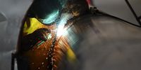 epaselect epa10442600 A worker welds pipes during the specialized construction activities of the gas interconnection 'Bulgaria and Serbia' (IBS) in the village of Goletovtsi, Bulgaria, 01 February 2023. The Bulgaria-Serbia (IBS) interconnection will be about 170 km. After its construction, the gas connection will have a capacity of up to 1.8 billion m3/g. The gas pipeline is a project of common interest for the European Union funded by the European Connecting Mechanism.  EPA-EFE/VASSIL DONEV