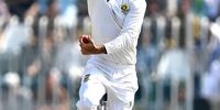 Keshav Maharaj of South Africa bowls during day one of the Second Test in the series between Pakistan and South Africa at Rawalpindi Cricket Stadium on October 20, 2025 in Rawalpindi, Pakistan. (Photo: Sameer Ali / Getty Images)